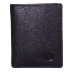 Leather Design Kaarthouder / Portemonnee 1119B Zwart