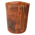 Leather Design Klok Sleuteletui met Ritsvakje Hunter Bruin