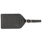 Leather Design Leren Bagagelabel Zwart