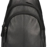 Leather Design Rugzak / Slingbag Nappa Zwart