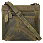 Leather Design Vierkante Schoudertas Hunter Groen