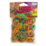 Loom Zakje met 300 Multi Kleuren Elastiekjes en 11 S-Clips