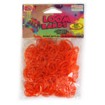 Loom Zakje met 300 Oranje Elastiekjes en 11 S-Clips