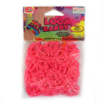 Loom Zakje met 300 Roze Elastiekjes en 11 S-Clips