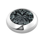 Melano Vivid Basic CZ Steentje Black Zilver | 7 mm