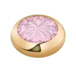 Melano Vivid Basic CZ Steentje Milk Pink Goud | 7 mm
