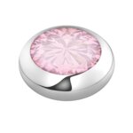 Melano Vivid Basic CZ Steentje Milk Pink Zilver | 7 mm
