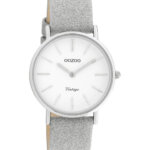 OOZOO Timepieces Horloge Vintage Glitter Zilver/Wit | C20155