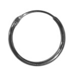 Oorring Hoops Echt Gerhodineerd Zilver 10mm