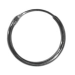 Oorring Hoops Echt Gerhodineerd Zilver 12mm