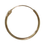 Oorring Hoops Echt Goud op Zilver 12mm