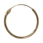 Oorring Hoops Echt Goud op Zilver 14mm