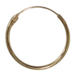 Oorring Hoops Echt Goud op Zilver 16mm