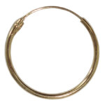 Oorring Hoops Echt Goud op Zilver 18mm