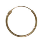 Oorring Hoops Echt Goud op Zilver 8mm