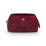 Pip Studio Toilettas Cosmetic Purse Small Velvet Quiltey Days Red