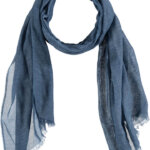 Sarlini Langwerpige Effen Sjaal Denim