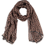 Sarlini Langwerpige Sjaal Dots Camel