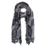 Sjaal Langwerpig Dancing Grijs Zwart