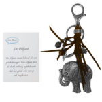Tas/sleutelhanger De Olifant Bruin