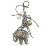 Tas/sleutelhanger De Olifant Grijs