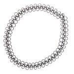 Tattoo Ketting / Choker Zwart met Transparante Kraaltjes