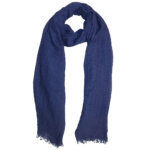 Zachte Langwerpige Sjaal Donker Blauw