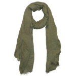Zachte Langwerpige Sjaal Legergroen