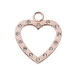 iXXXi Charm Open Heart with Zirconia Rosé