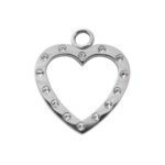 iXXXi Charm Open Heart with Zirconia Zilver