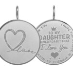 iXXXi Charm Pendant Daughter Love Big Zilver