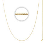 iXXXi Ketting met Logo 1 mm Goud 80 cm