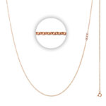 iXXXi Ketting met Logo 1 mm Rosé 80 cm