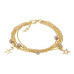 iXXXi Schakel Armband Chain Ball Star Goud