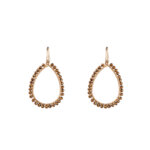 Day&Eve Hang Oorbellen Beads Open Drop Coffee | Goud