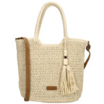 Beagles Rieten Shopper/Schoudertas Lanzarote Light Natural