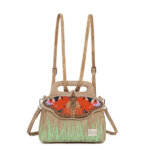 Hi-di-hi Rugzak/Schoudertas Madame Butterfly Beige/Rood