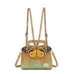 Hi-di-hi Rugzak/Schoudertas Madame Butterfly Cognac/Oranje