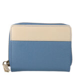 Leather Design Zip Around Portemonnee RFID Revival Vintage Fairyblue