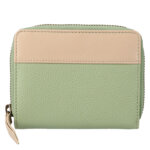 Leather Design Zip Around Portemonnee RFID Revival Vintage Jade