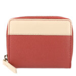 Leather Design Zip Around Portemonnee RFID Revival Vintage Marshala
