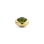 Melano Vivid Basic CZ Steentje Olive | Goud