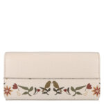 Leather Design Overslag Portemonnee RFID Revival Vintage Lola Off White