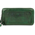 Bear Design Zip Around Portemonnee / Clutch Isa Groen