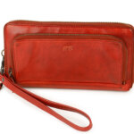 Bear Design Zip Around Portemonnee / Clutch Isa Rood