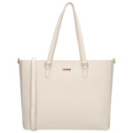 Charm London Birmingham Safiano - Handtas/Schoudertas 15.6'' - Cream
