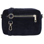 Charm London Suède Schoudertasje Camerabag Elisa Blauw