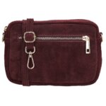 Charm London Suède Schoudertasje Camerabag Elisa Bordeaux