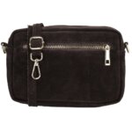 Charm London Suède Schoudertasje Camerabag Elisa Donkerbruin