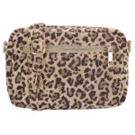 Charm London Suède Schoudertasje Camerabag Elisa Luipaard